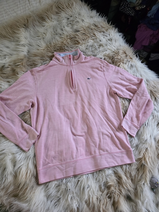 Vineyard Vines Tops - Vineyard Vines Pink Quarter-Zip Pullover